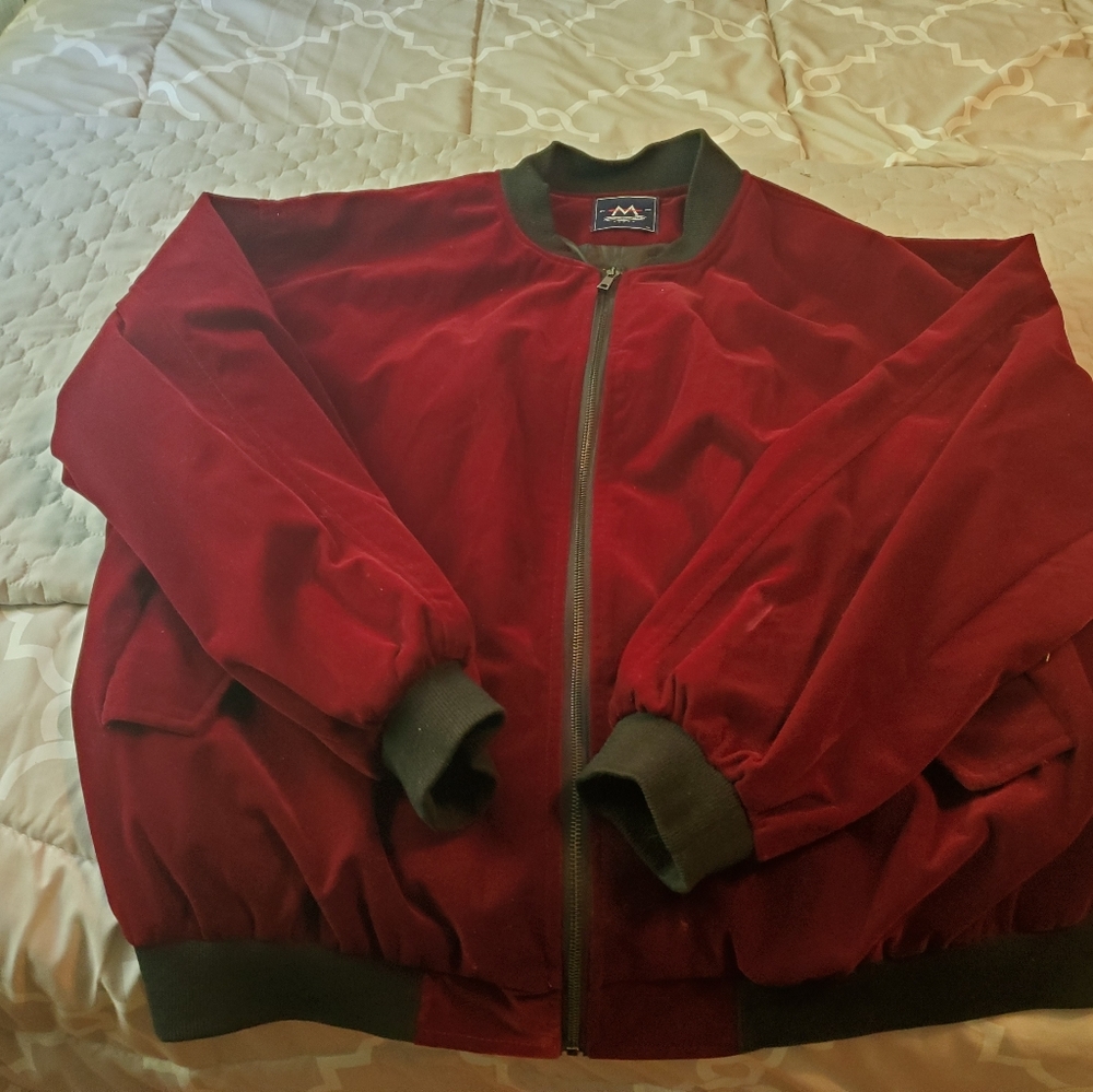 Extra Large Maroon Velvet Jacket